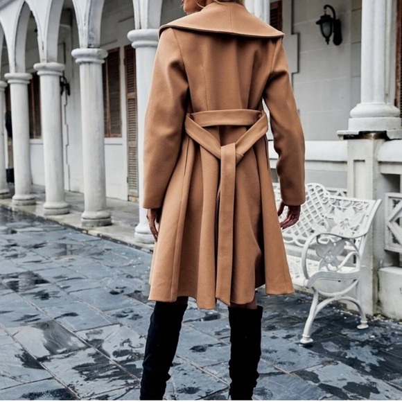 Double Button Belted Overcoat carmel - Picture 6 of 6